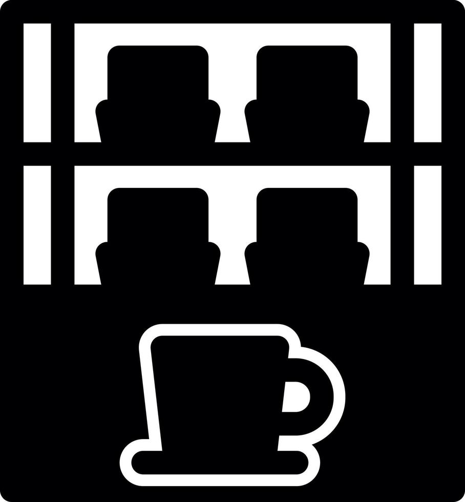 conception d'icône vectorielle de vitrine de café vecteur