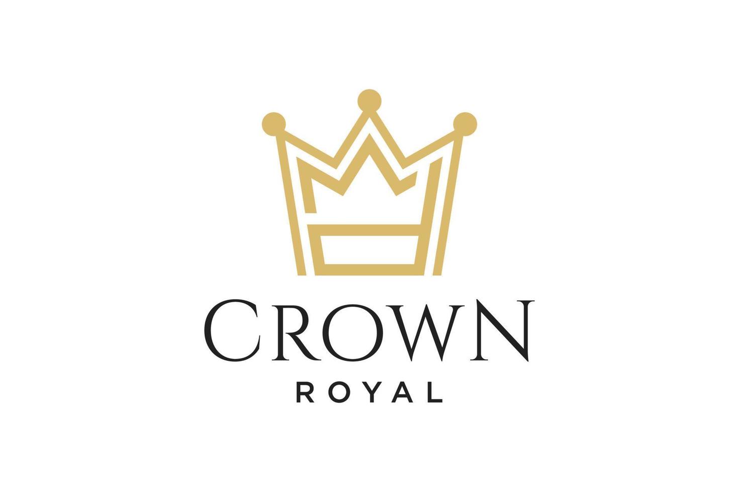 logo initial lettre d avec couronne symbole vecteur illustration design