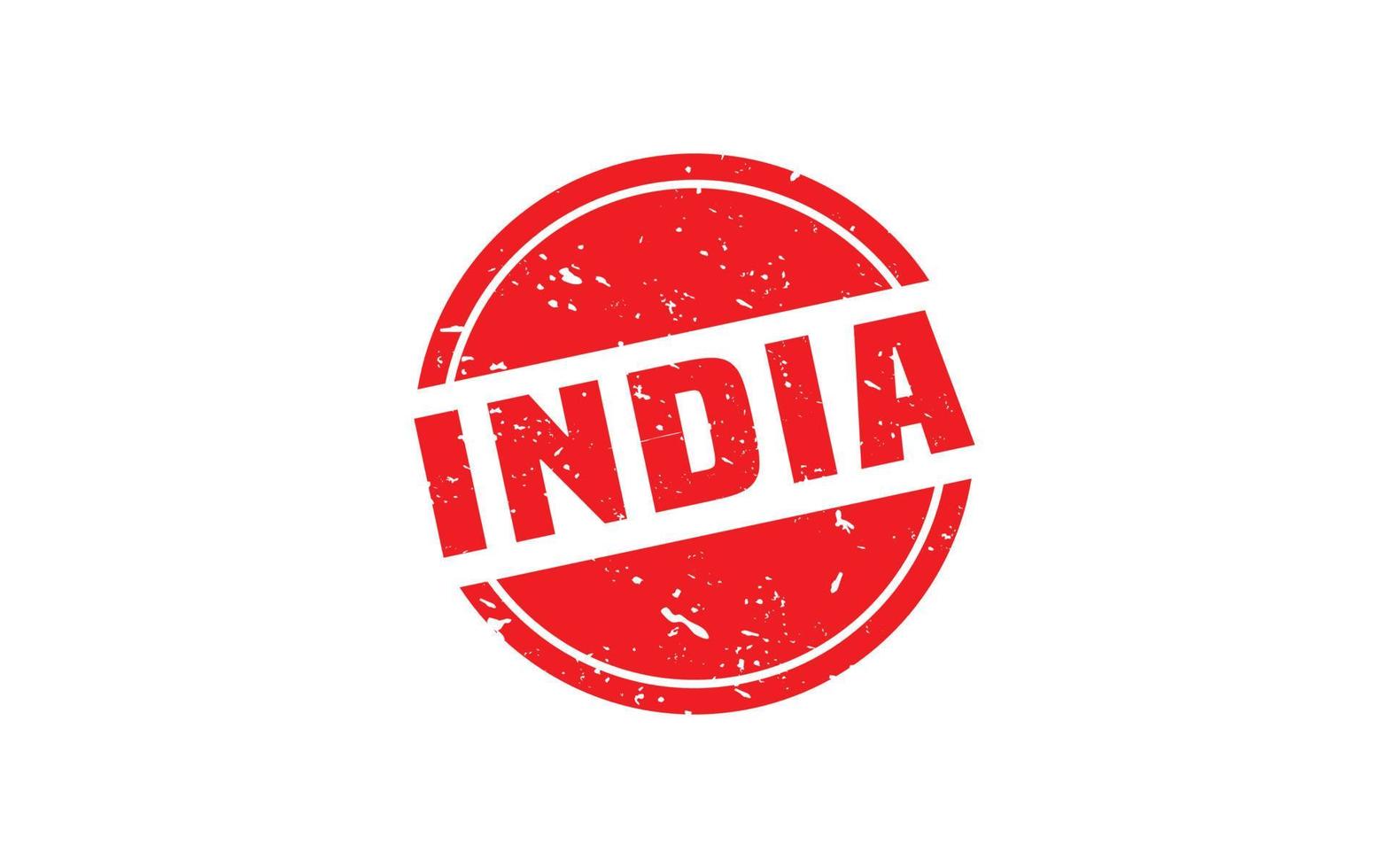Caoutchouc de timbre de l'Inde avec style grunge sur fond blanc vecteur