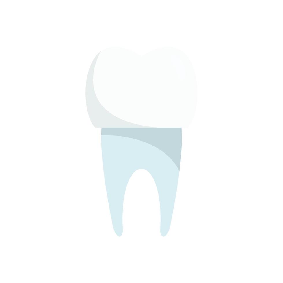 dent blanche implant icône plat vecteur isolé
