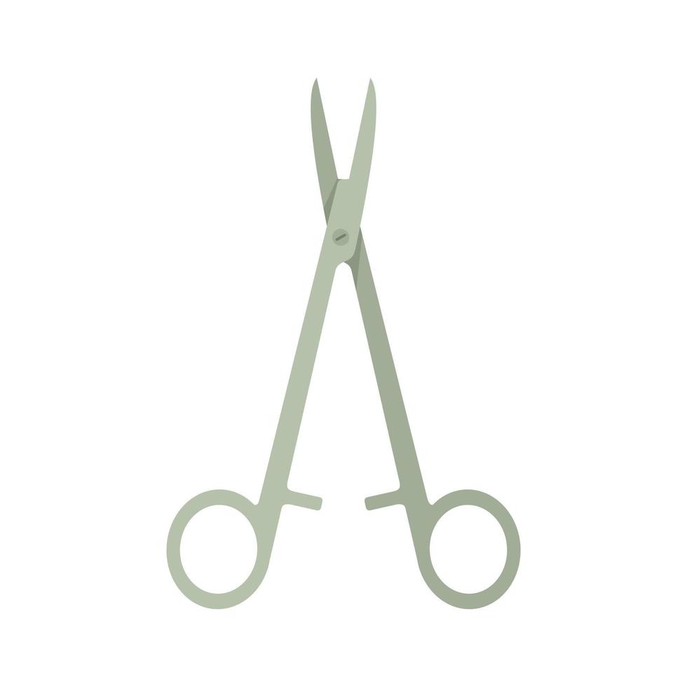 dentiste, forceps, icône, plat, isolé, vecteur