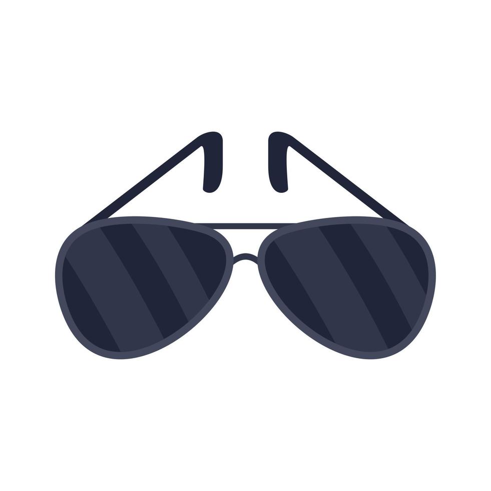 icône de lunettes de soleil policier vecteur isolé plat