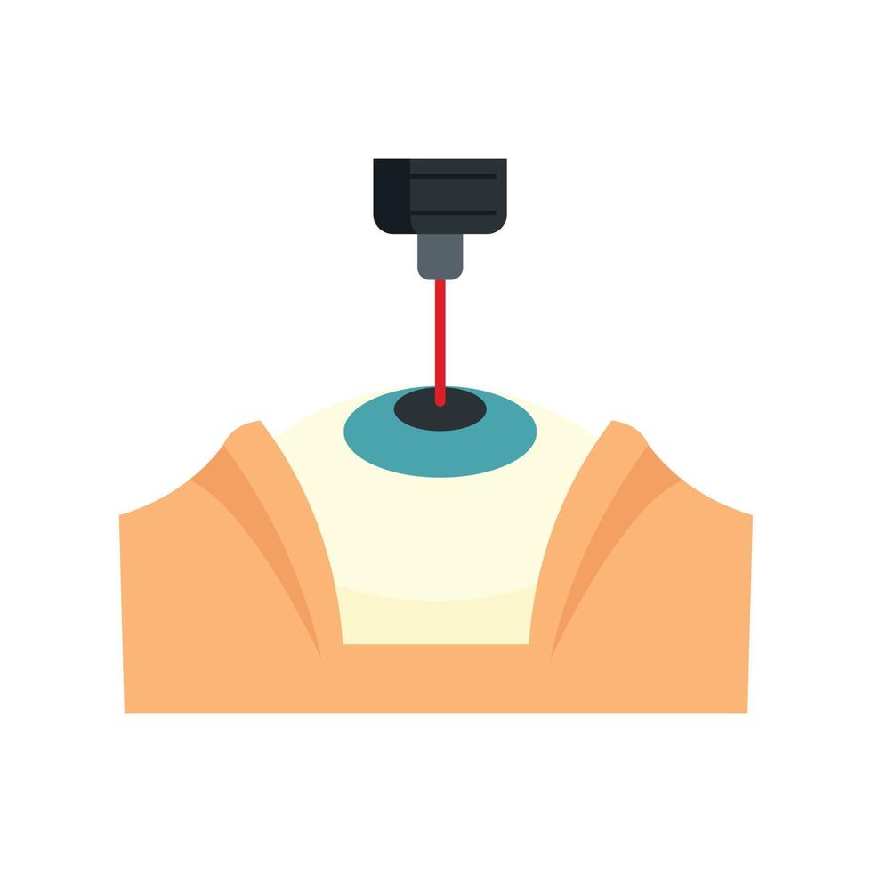 icône d'examen des yeux au laser plat vecteur isolé