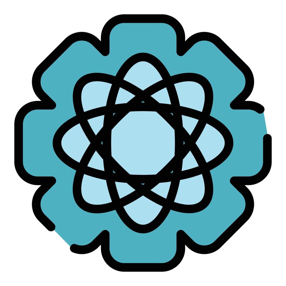 vecteur de contour de couleur icône formule chimique