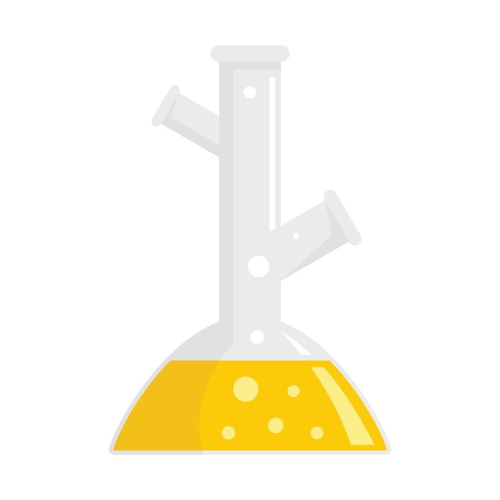 icône de flacon de laboratoire vecteur isolé plat