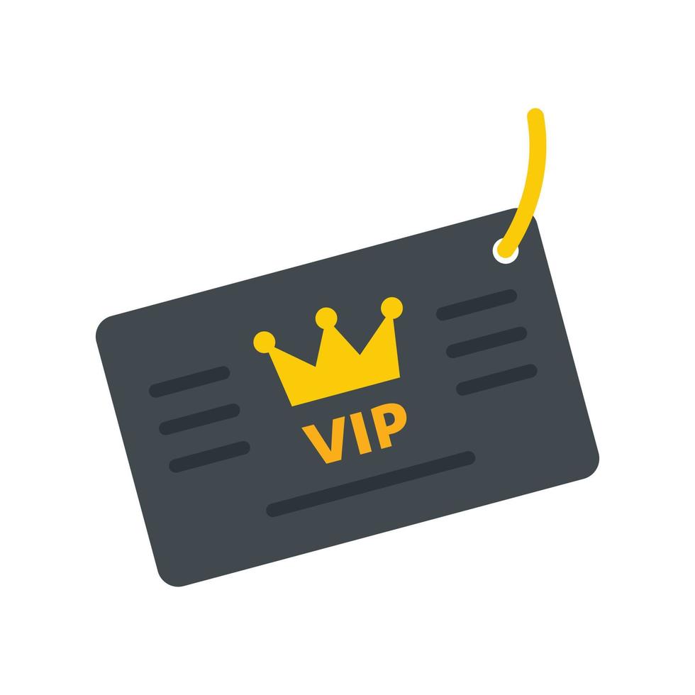 icône de carte de fidélité vip vecteur isolé plat