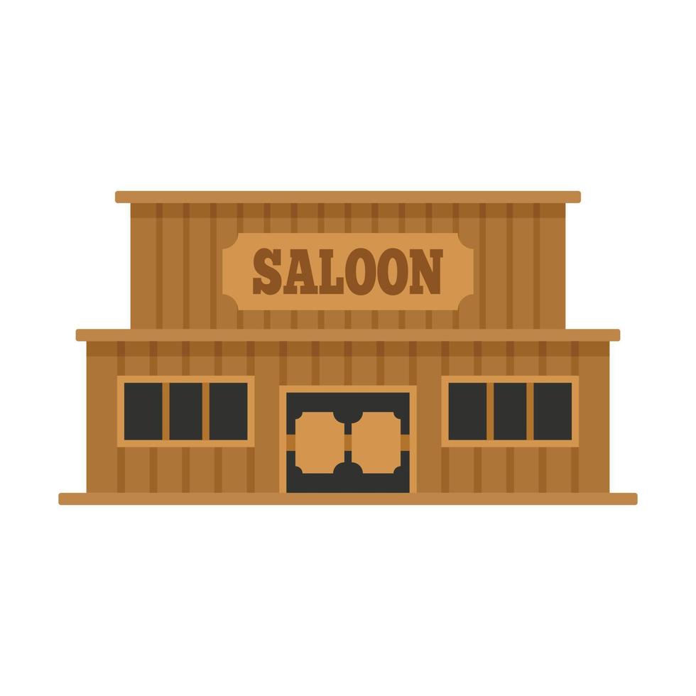 vecteur isolé plat icône western saloon