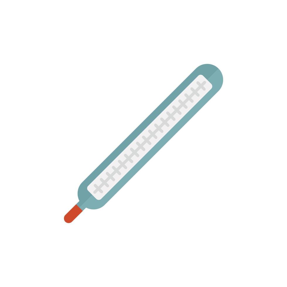 icône de thermomètre médical plat vecteur isolé