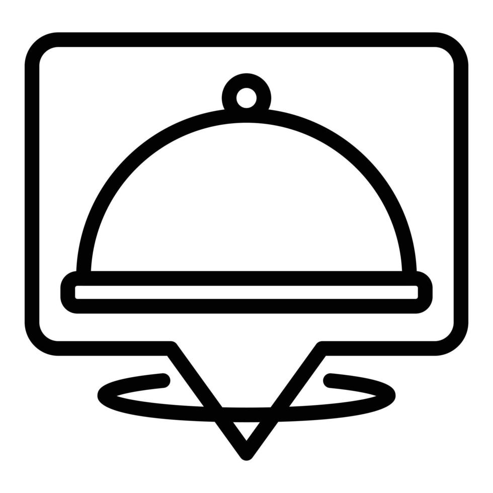 vecteur de contour d'icône de menu en ligne de restaurant. livraison de nourriture