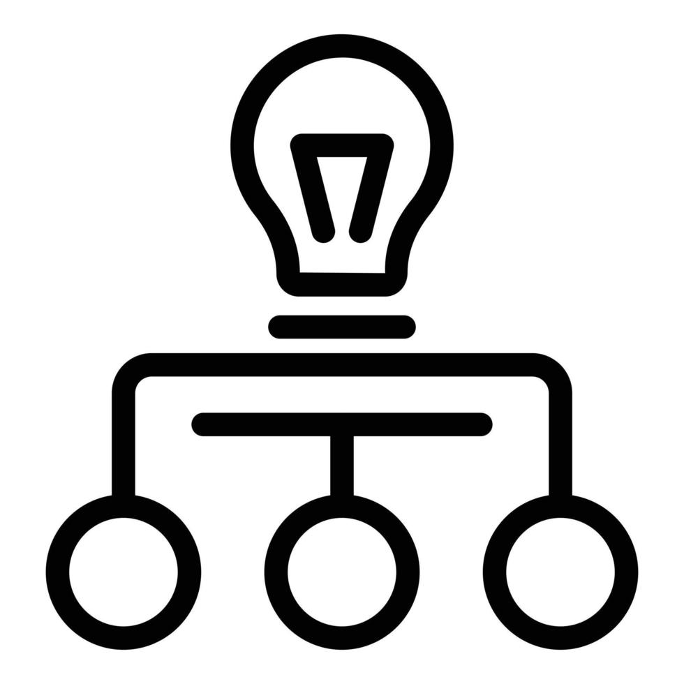 vecteur de contour d'icône d'idée d'entreprise de travail d'équipe. travail de bureau