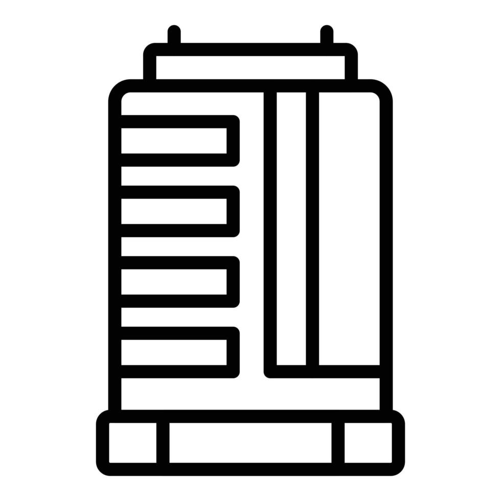 vecteur de contour d'icône à plusieurs étages d'affaires. pâté de maison