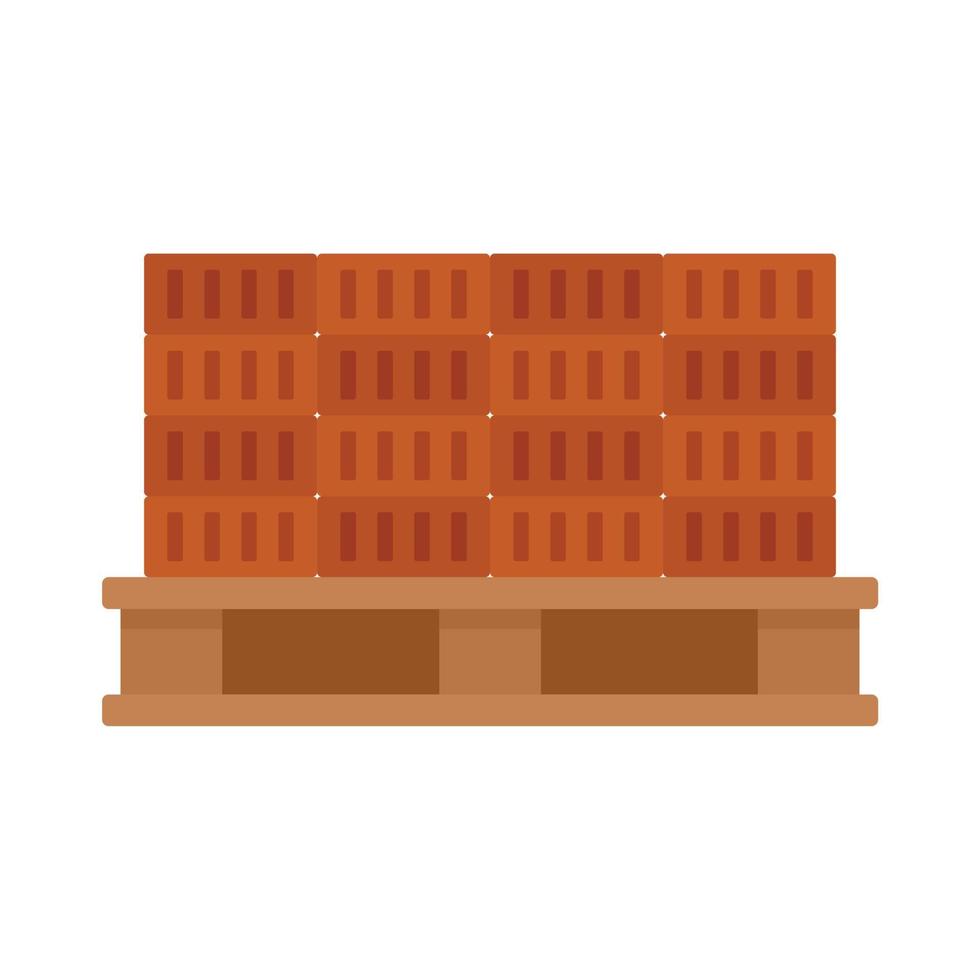 briques sur palette icône plate vecteur isolé