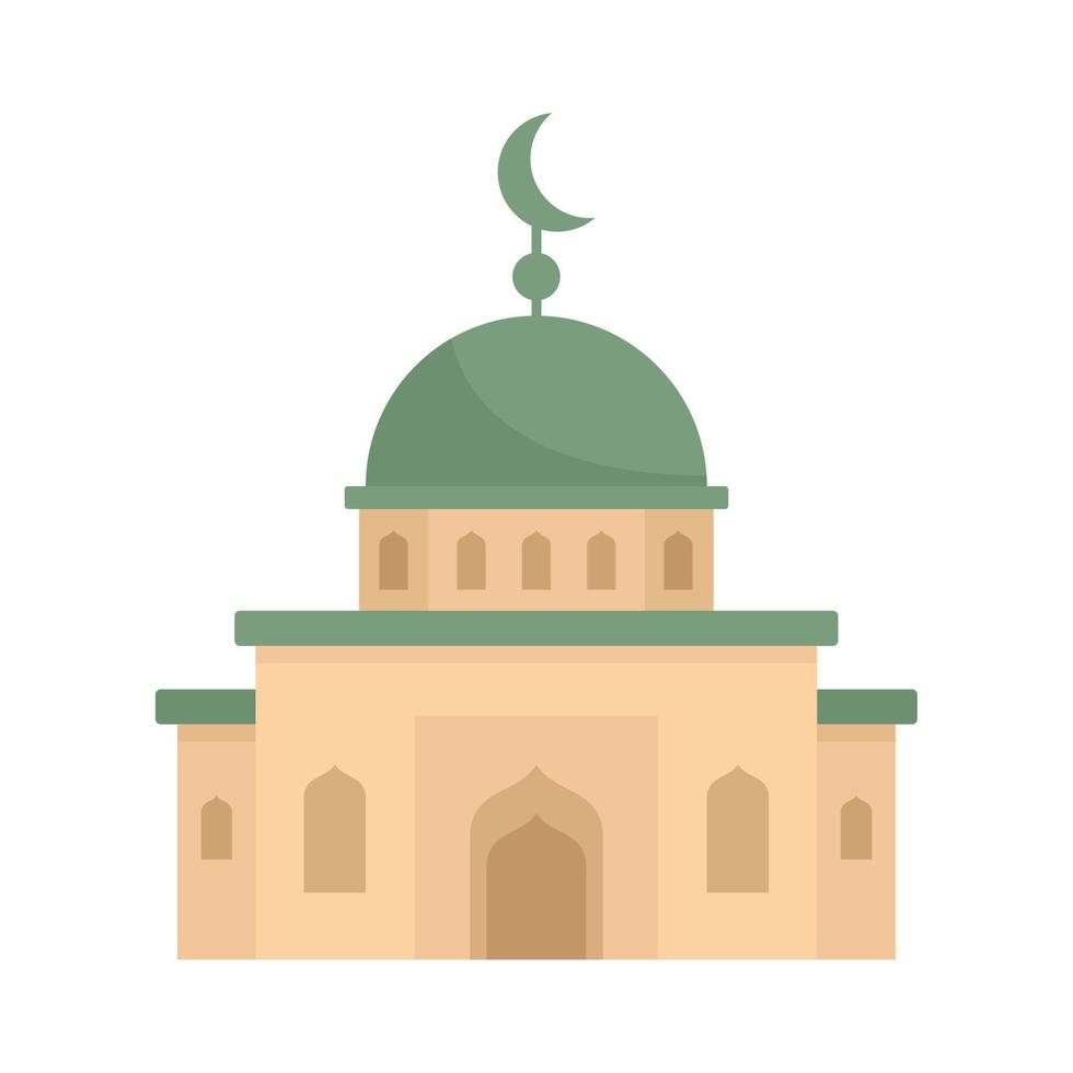 icône de la mosquée vecteur isolé plat
