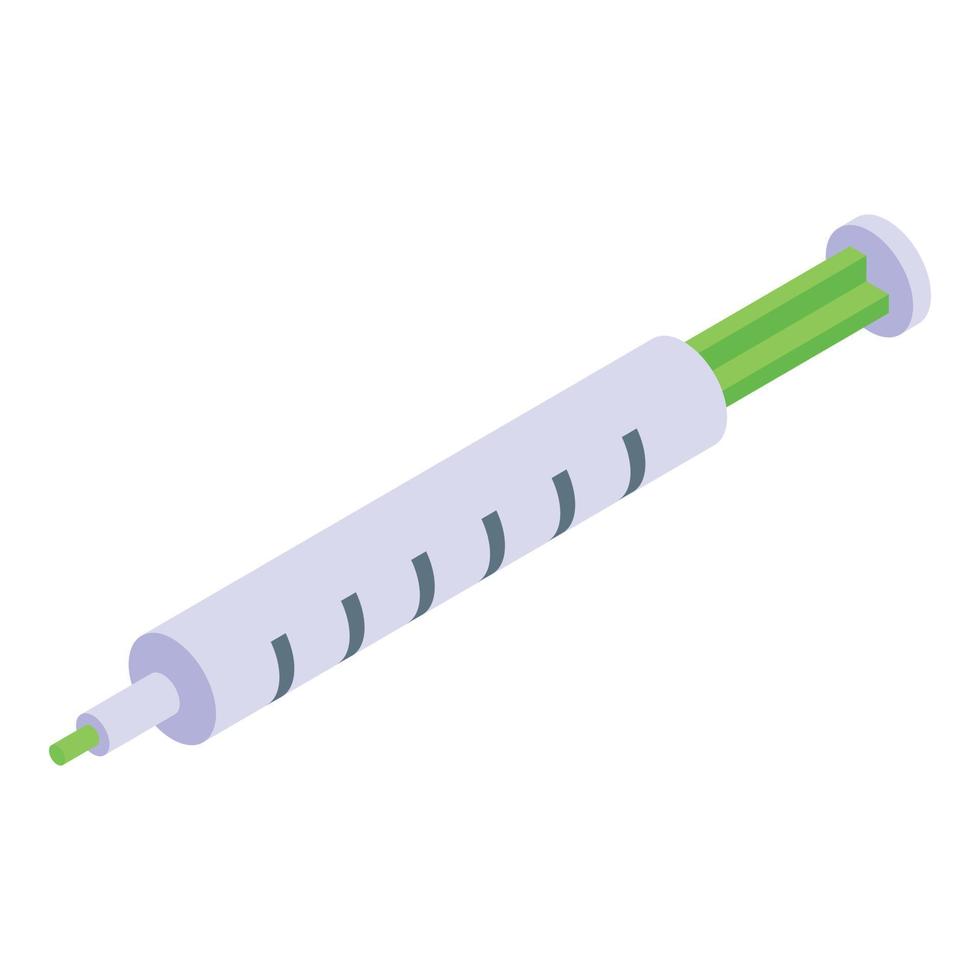 vecteur isométrique d'icône de seringue de blanchiment des dents. soins dentaires