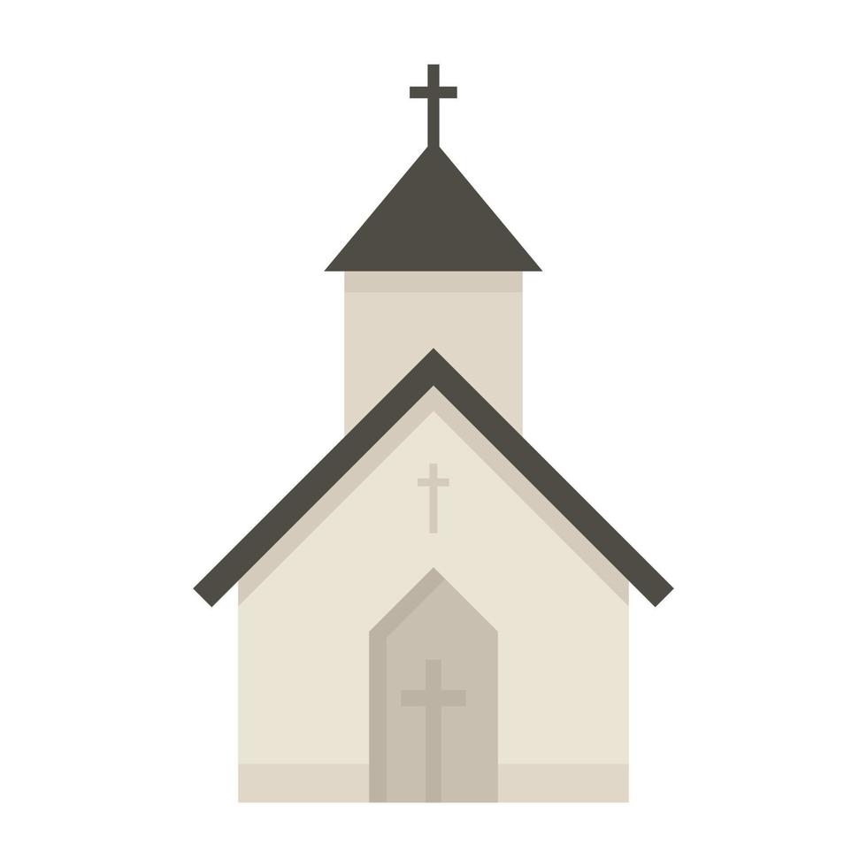 icône de l'église rurale vecteur isolé plat
