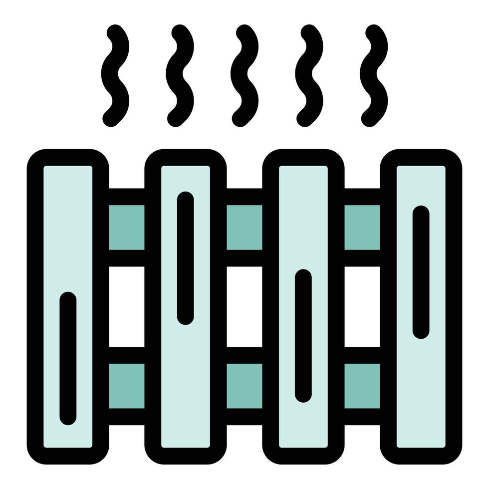 vecteur de contour de couleur d'icône de radiateur chaud