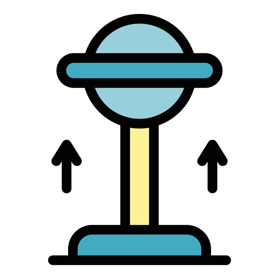 vecteur de contour couleur icône outil pendule