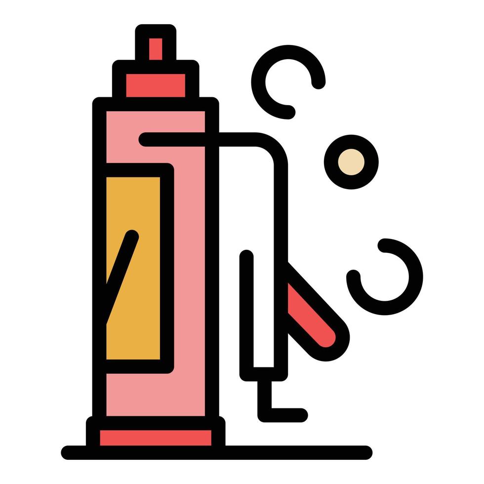 vecteur de contour de couleur d'icône de mousse de polyuréthane adhésif
