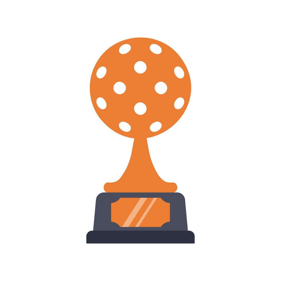 Pickleball ball Trophée de bronze cup award vector illustration sur fond blanc