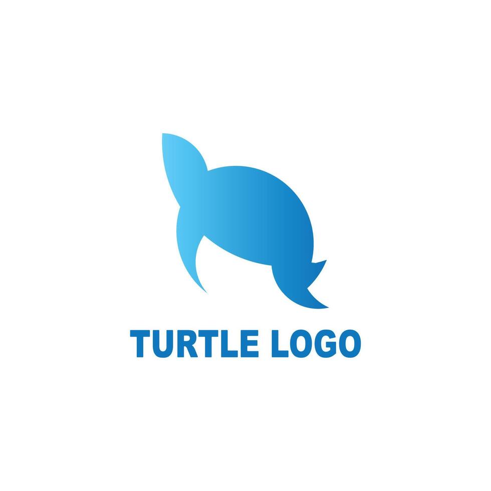 eps10 logo d'art abstrait dégradé de tortue vecteur bleu ou icône isolé sur fond blanc. symbole de la mer de tortue dans un style moderne et plat simple pour la conception de votre site Web, votre logo et votre application mobile