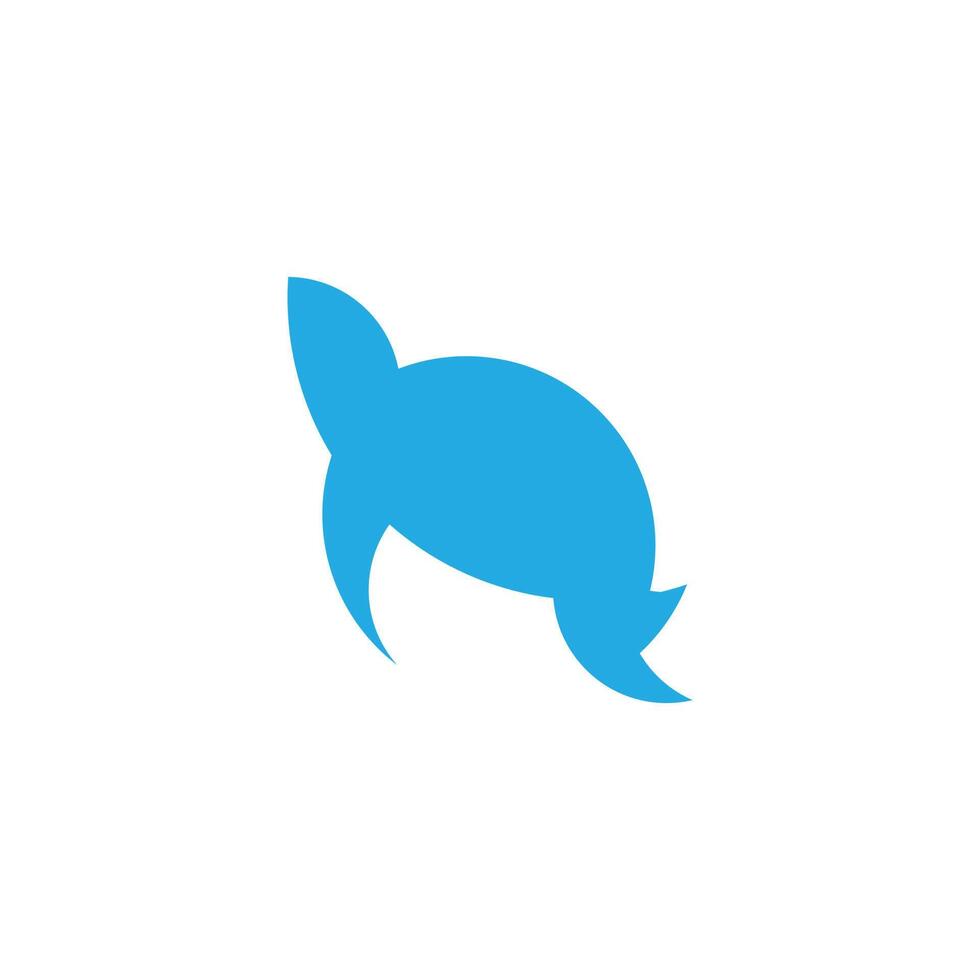 eps10 logo d'art abstrait tortue vecteur bleu ou icône isolé sur fond blanc. symbole de la mer de tortue dans un style moderne et plat simple pour la conception de votre site Web, votre logo et votre application mobile