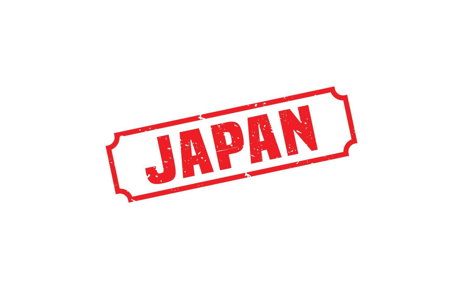 Japon timbre en caoutchouc avec style grunge sur fond blanc vecteur