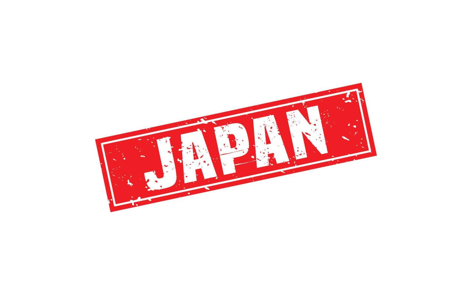 Japon timbre en caoutchouc avec style grunge sur fond blanc vecteur