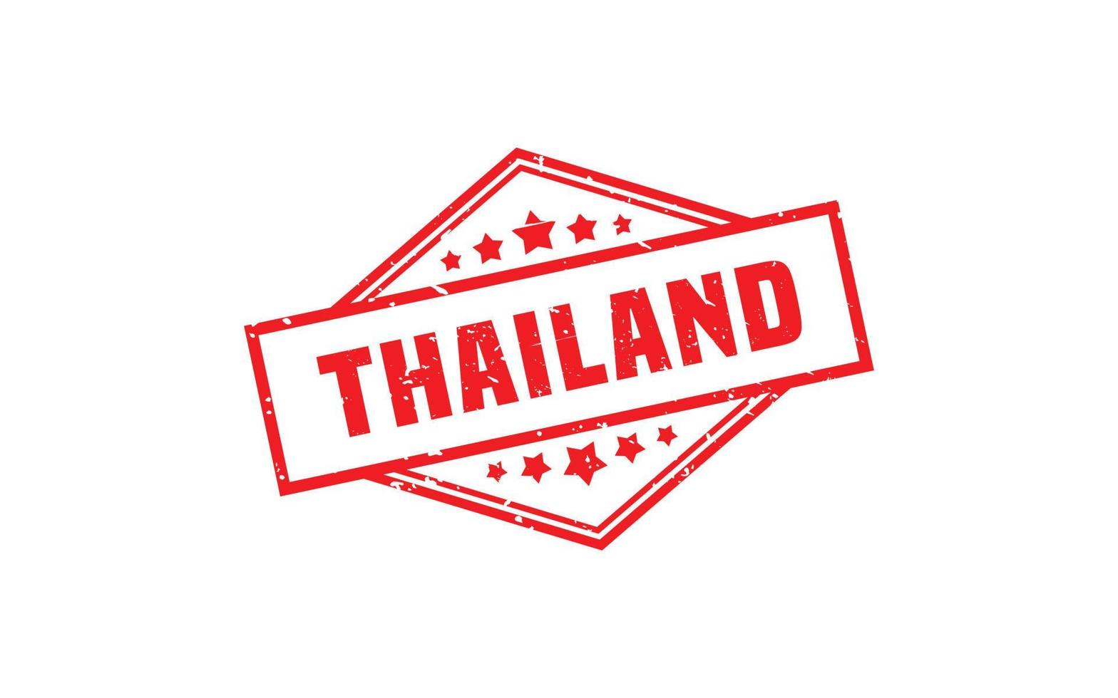 Timbre en caoutchouc de Thaïlande avec style grunge sur fond blanc vecteur