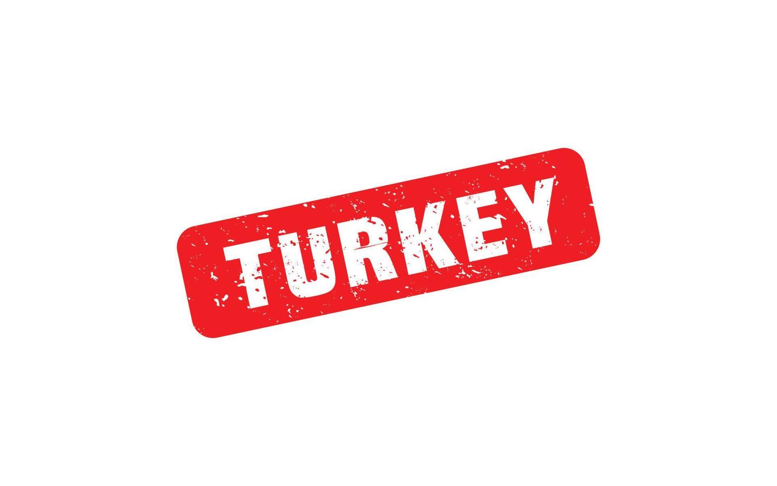 Timbre en caoutchouc de Turquie avec style grunge sur fond blanc vecteur