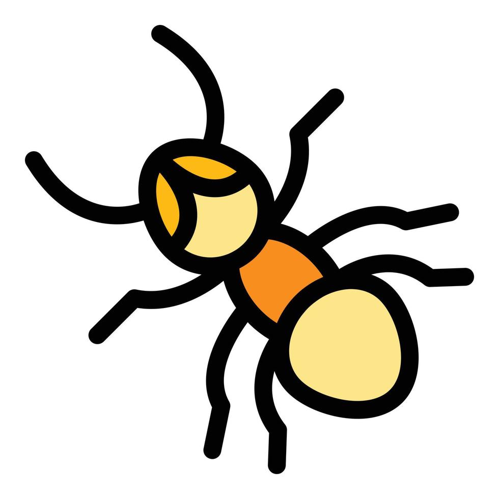 vecteur de contour de couleur icône fourmi sauvage