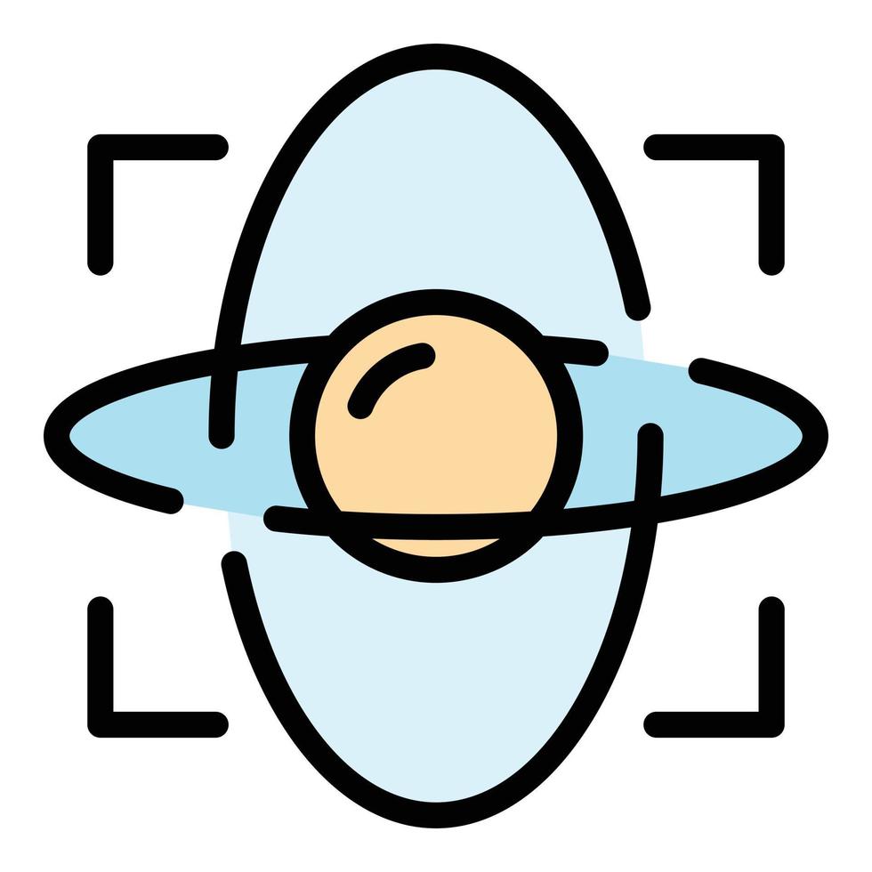 vecteur de contour de couleur icône gyroscope