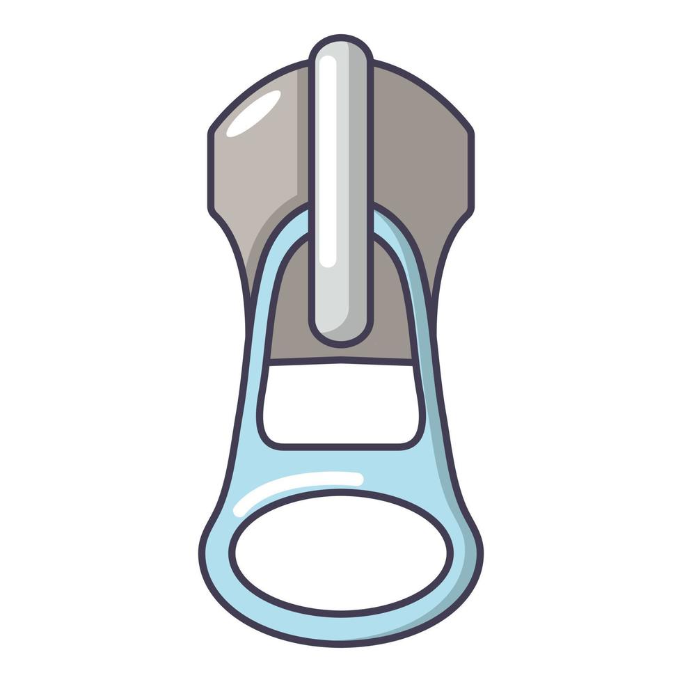 icône de zip en acier, style cartoon vecteur