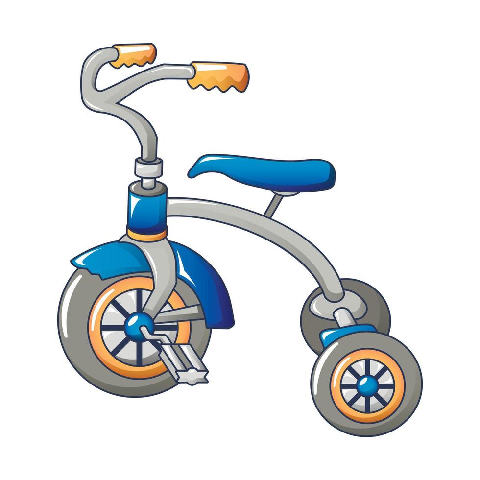 icône de tricycle enfant, style cartoon vecteur