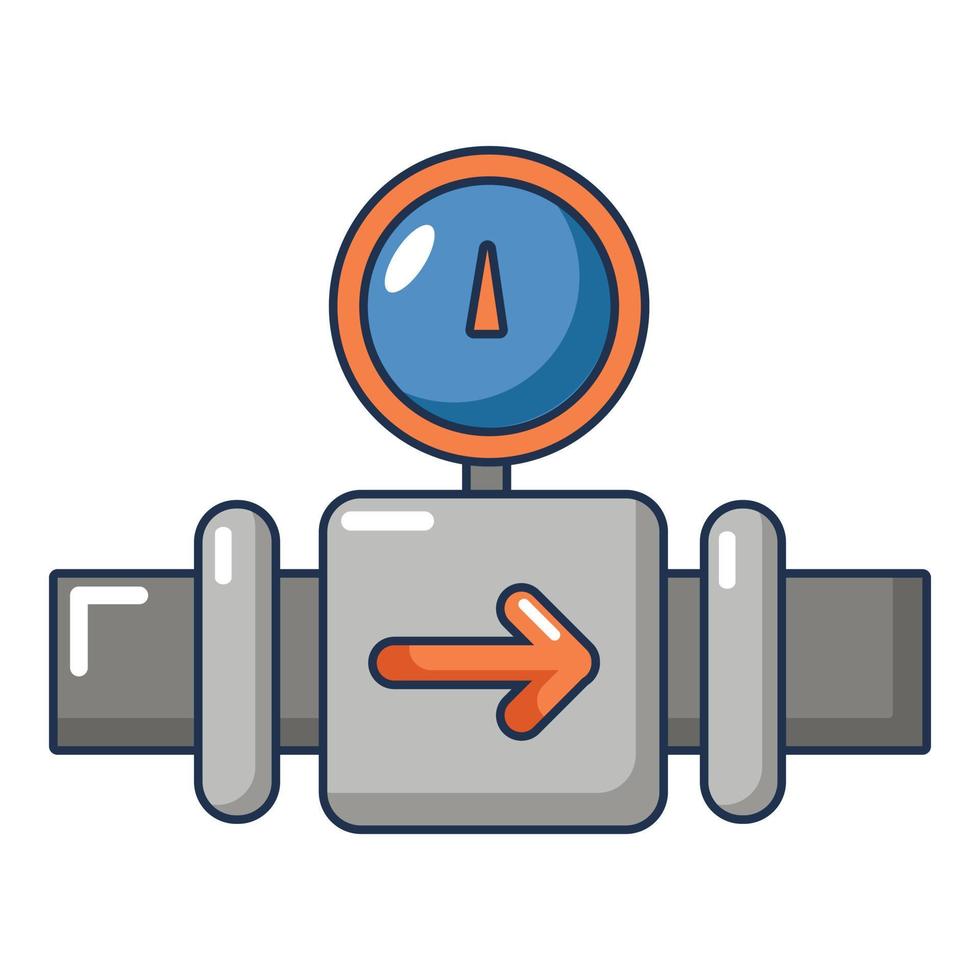icône de tuyau de compteur d'eau, style cartoon vecteur