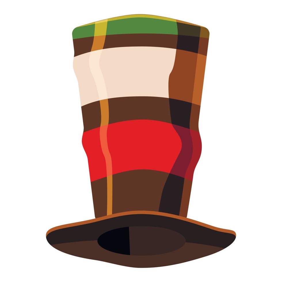 icône de chapeau de fan de football italien, style cartoon vecteur