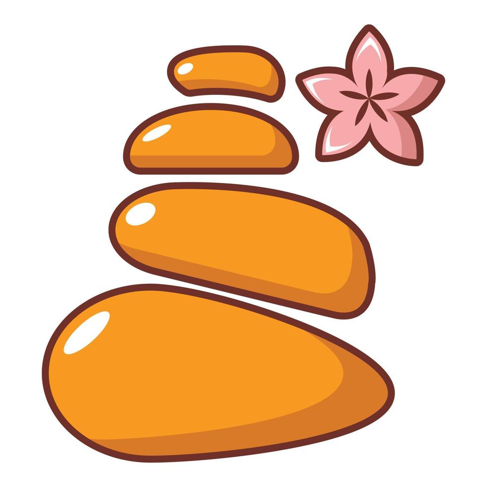 pierres pour l'icône du spa, style cartoon vecteur
