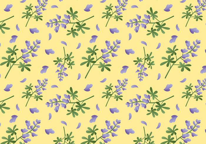 Bluebonnet Flower Pattern vecteur