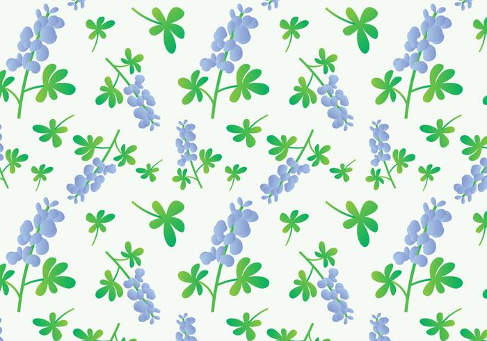 Bluebonnet Flower Pattern vecteur