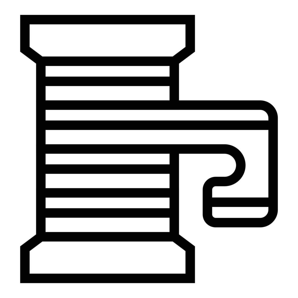 vecteur de contour d'icône de bobine d'artisanat. artisanat d'art