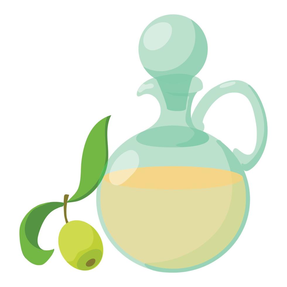 icône d'huile d'olive, style cartoon vecteur