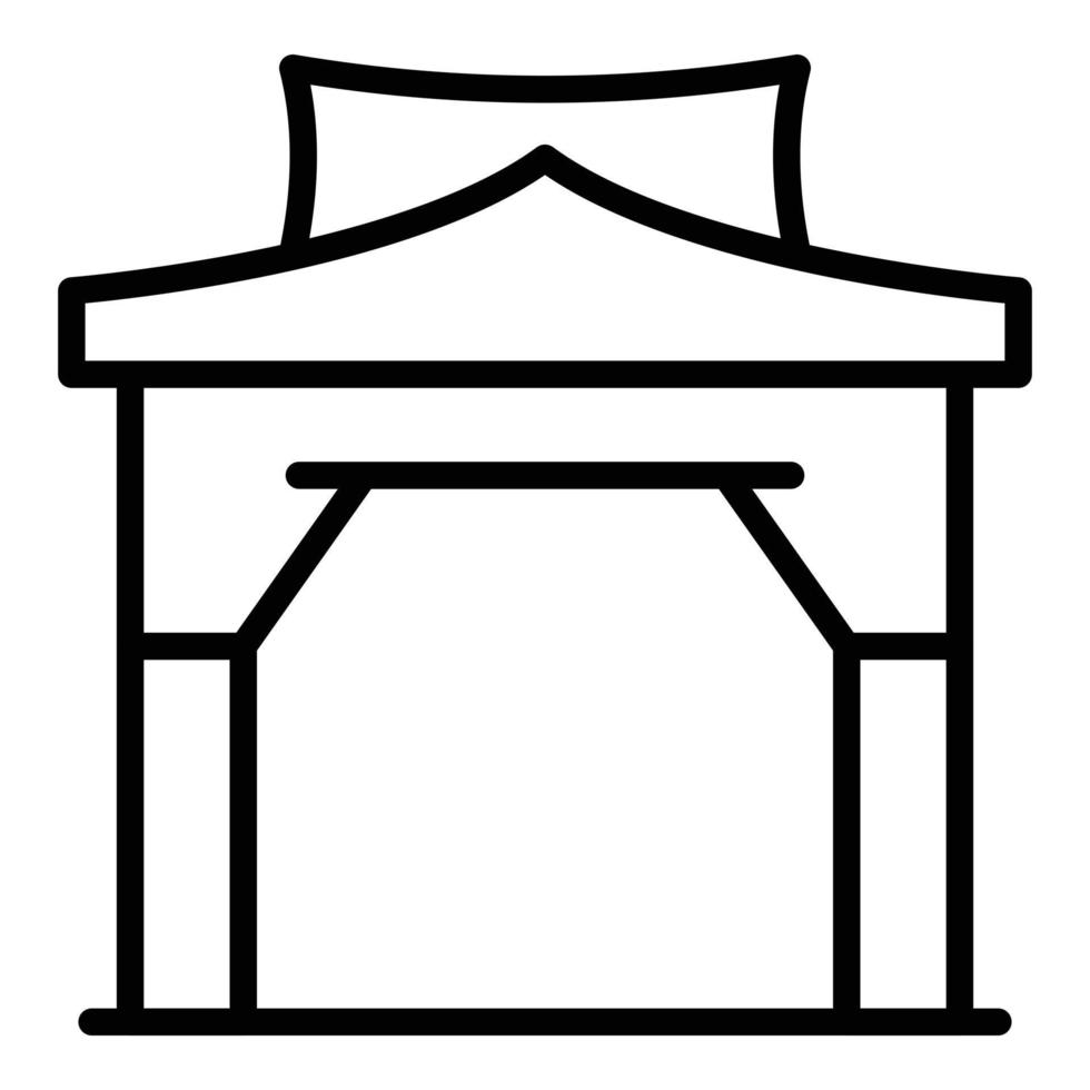vecteur de contour d'icône d'arche d'asie. tourisme singapour