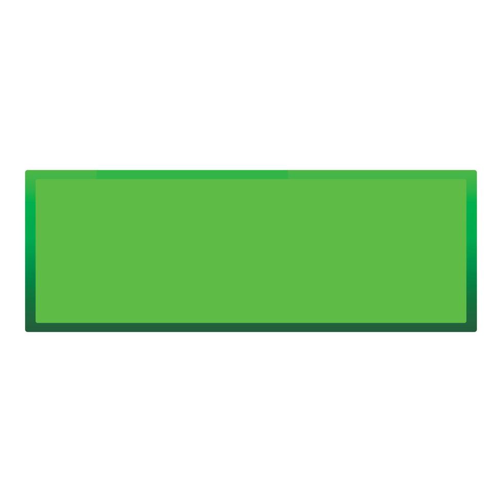 icône de bouton vert, style plat vecteur