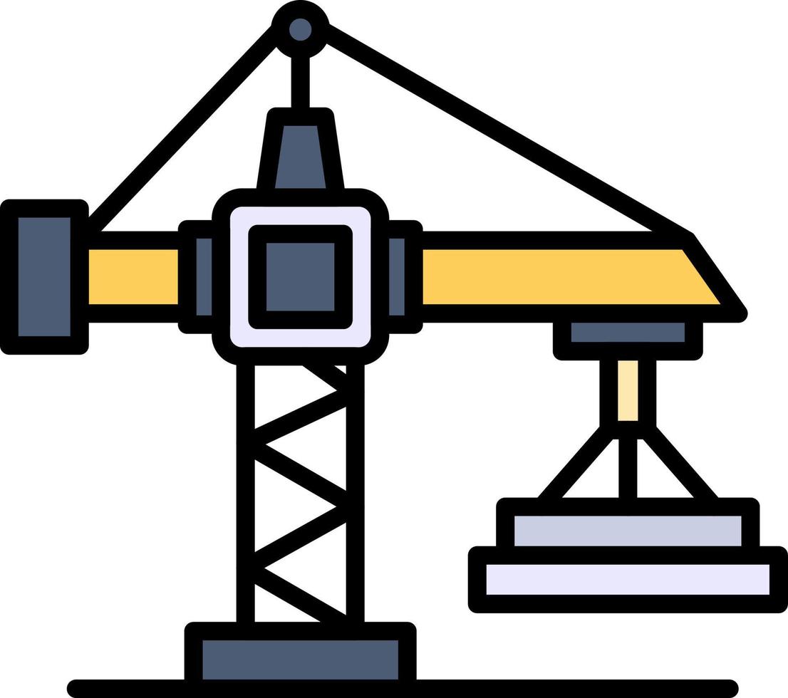 conception d'icône créative de grue vecteur