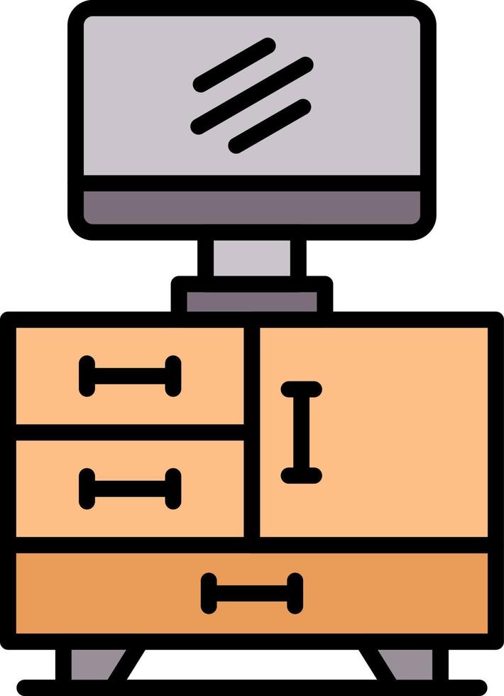 conception d'icône créative table tv vecteur