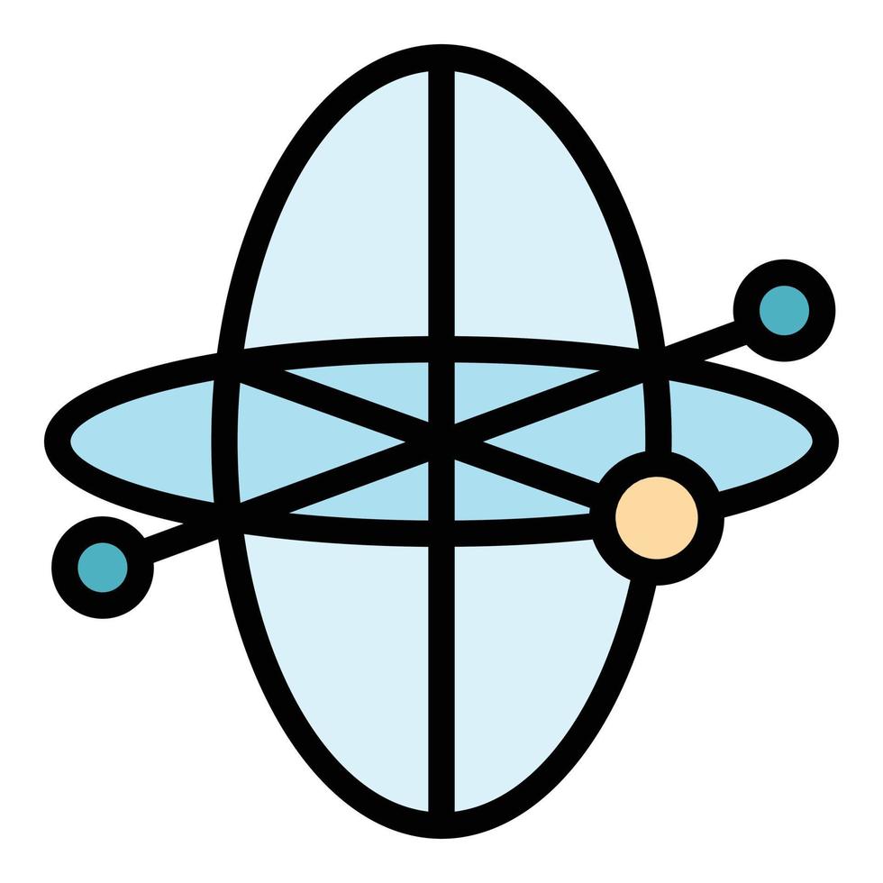 vecteur de contour de couleur d'icône de gyroscope d'avion