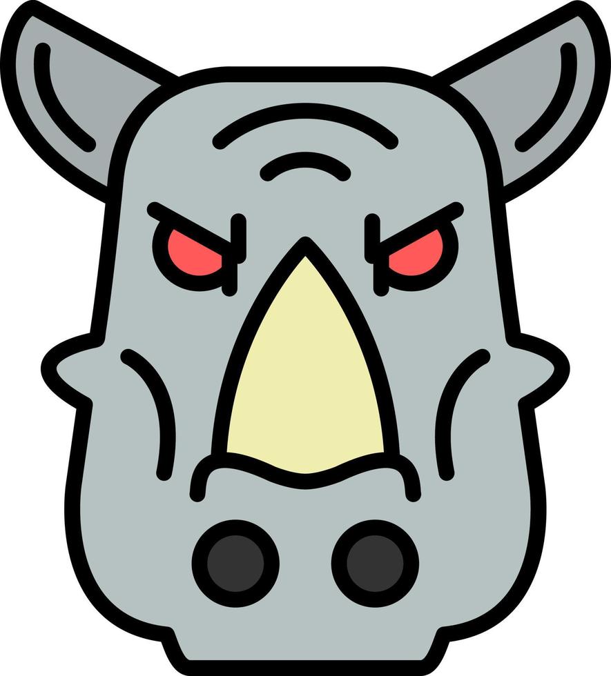 conception d'icône créative rhinocéros vecteur