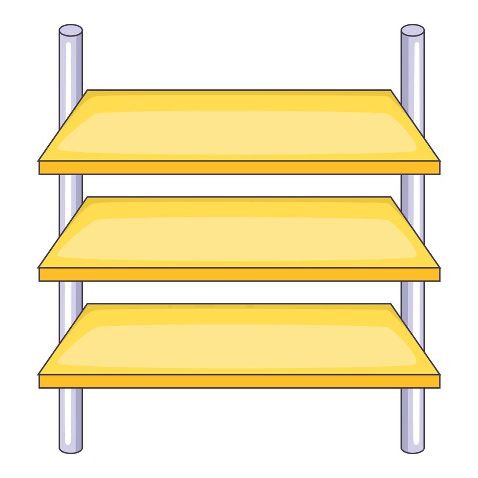 icône d'étagères de magasin, style cartoon vecteur