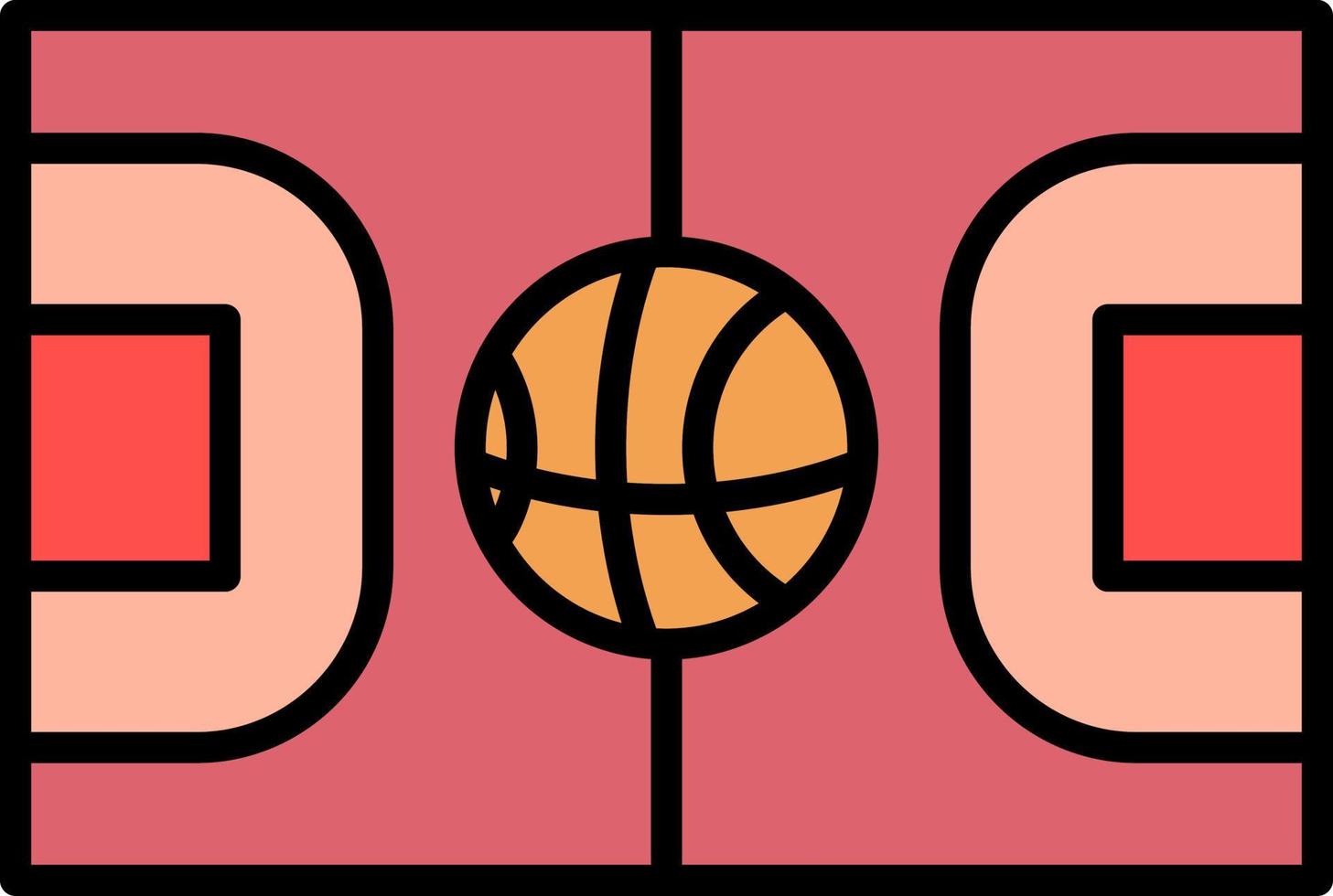 conception d'icône créative de terrain de basket vecteur