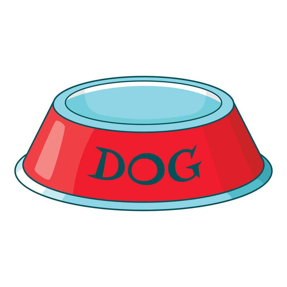 icône de bol de chien de compagnie, style cartoon vecteur