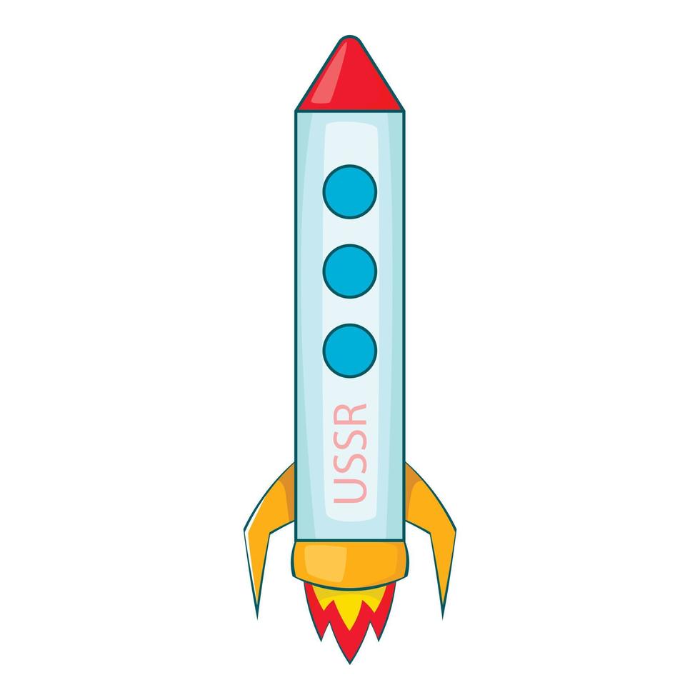 icône de fusée, style cartoon vecteur